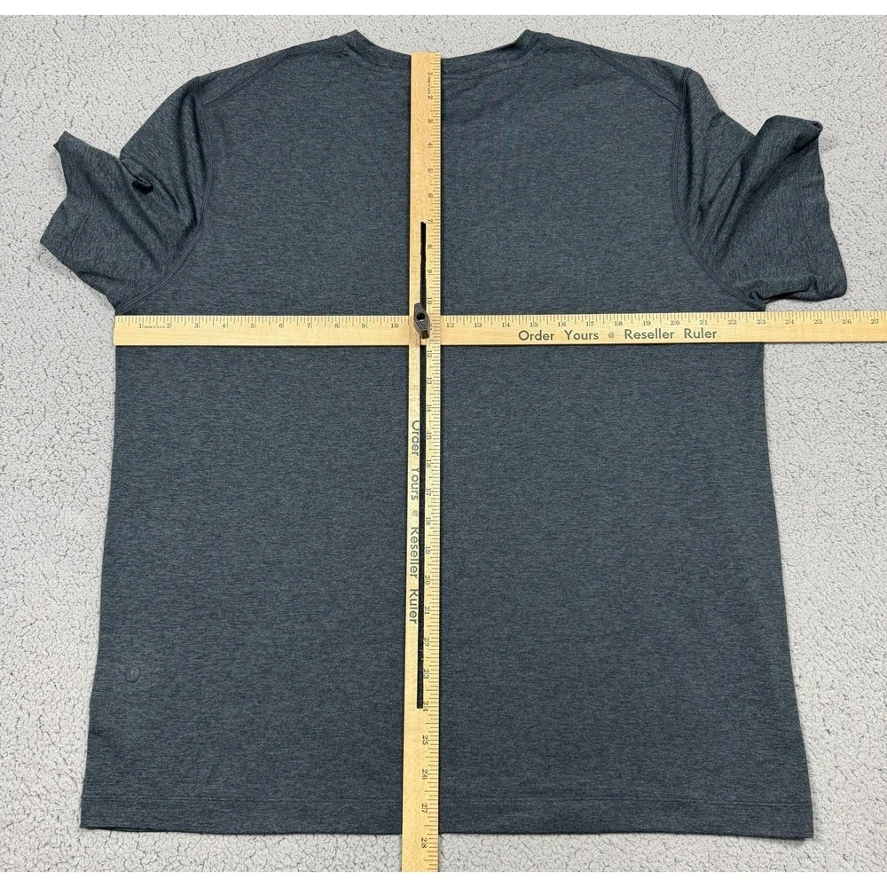 Lululemon Shirt Mens XL‎ Blue Short Sleeve Crewneck Athletic Performance Top